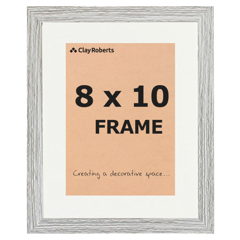 Picture Frame with Mat, Grey