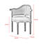 Chaise avec accoudoirs en lin 24 po Bramford-122083356