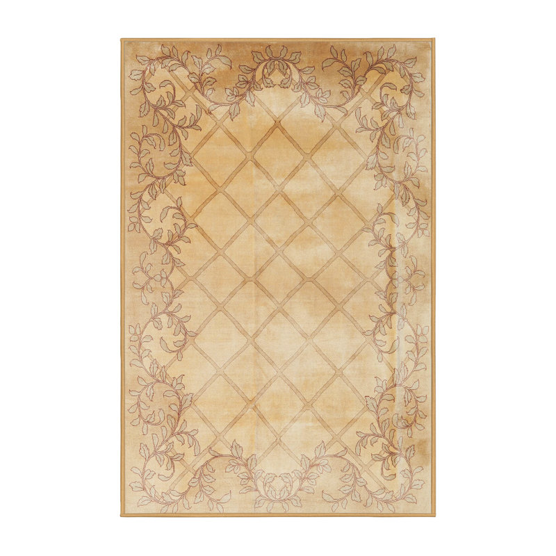 Surface beige contemporaine tapis, Rectangle 5 pi x 7 pi