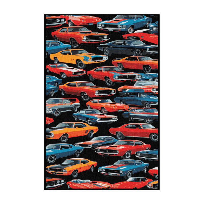 Tapis de transport noir lavable à la machine, Rectangulaire 2 pi x 3 pi