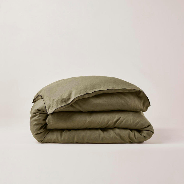 Carlina Solid Colour Duvet Cover, 140 x 200 cm, Green