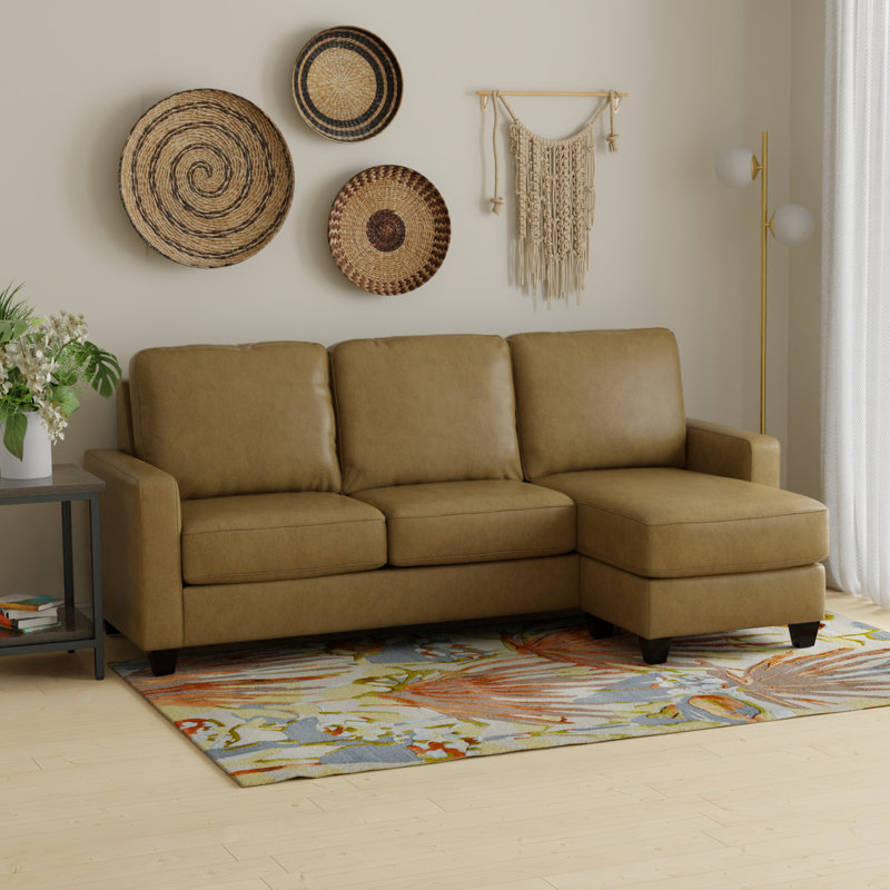 Canapé modulaire reconfigurable, Mocha Faux Leather