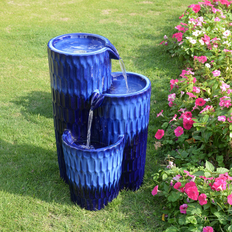 Ceramic / Porcelain Fountain, Blue