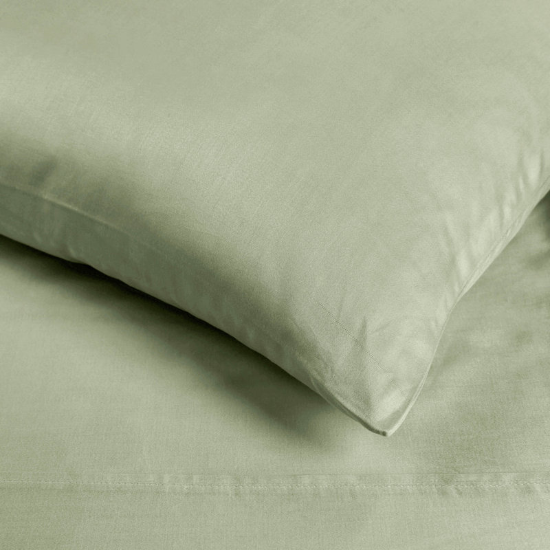Luxury 700 Thread Count Certified Certified Egyptian Cotton Sateen Pillowcase, Standard, Chrome