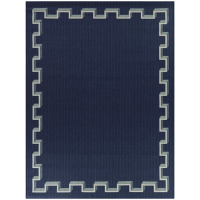 Tapis intérieur / extérieur bleu foncé Samina