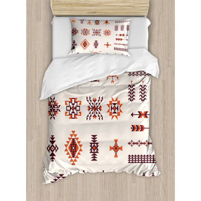 Eclectic Geometric Shapes Duvet Cover