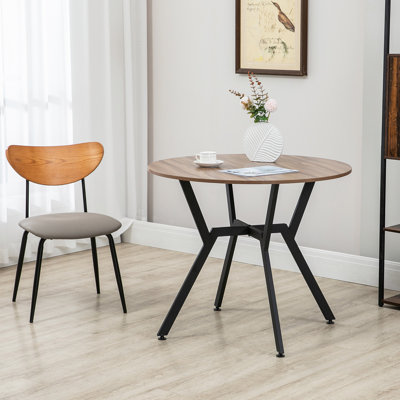 Binetta Round Metal Base Dining Table
