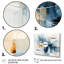 Blue Grey Line Art Abstract Geometrics II - Print on Canvas-865965221-865965242