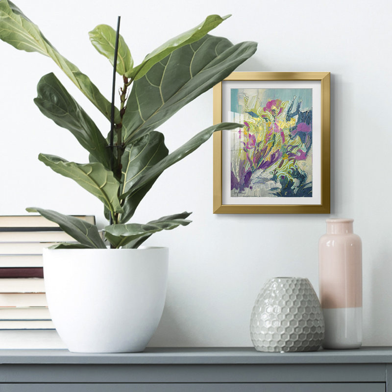 Standing Tall -Framed Print, 28.5" H x 20.5" W, Gold
