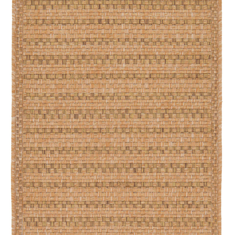 Tapis rayé brun clair intérieur / extérieur, Rectangle 2 pi 2 po x 3 pi 1 po