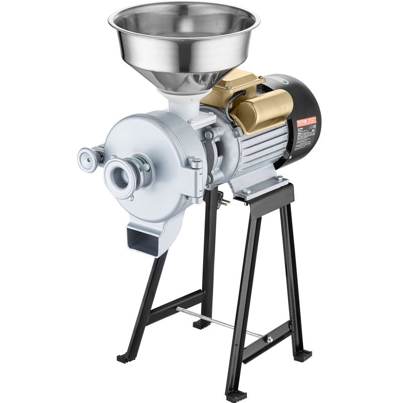 3000W Electric Grain Grinder Corn Wheat Flour Cereal Mill Dry Grinder, Silver