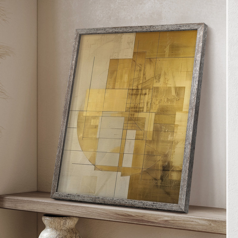 Reproduction encadrée ABSTRACT Series XC - bois massif, H 21 po x l 17 po
