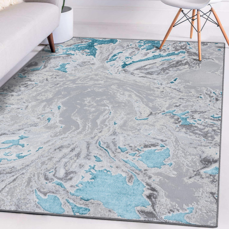 Tapis moderne en marbre abstrait