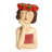 Lady Strawberries Ceramic 11.4-Inch Tall Sculpture Vase