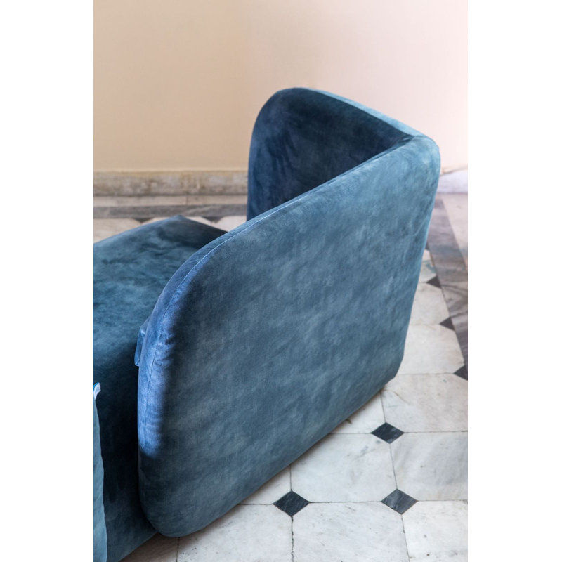 Fat-A Velvet Sofa, 28.8" H x 71" W x 32.7" D