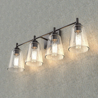 Luminaire de meuble-lavabo 4 lumières sur miroir