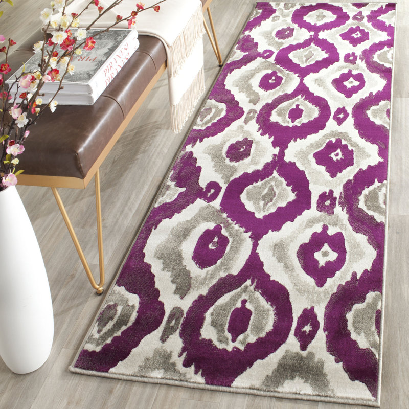 Tapis ikat performance Deasia Porcello, Tapis de couloir 2 pi 4 po x 6 pi 7 po