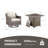 4 - Person Outdoor Conversation Furniture Set Seating Group With Fire Pit Table-720360153-720360156