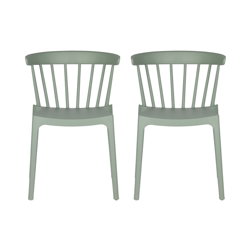 Glynn Patio Dining Side Chair, Jade Green