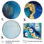 «Blue and Gold Luxury Abstract Fluid Art», reproduction d'art sur toile-262251752-262251746