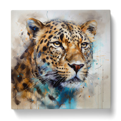 Leopard Gestural Art No.2 - Wrapped Canvas