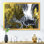 Jaune jaune et noir liquide Art Waves II - peinture sur toile