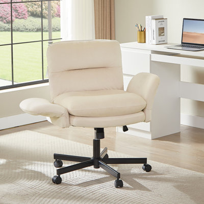 Labelle Velvet Cross-Legged Office Chair by Steelside