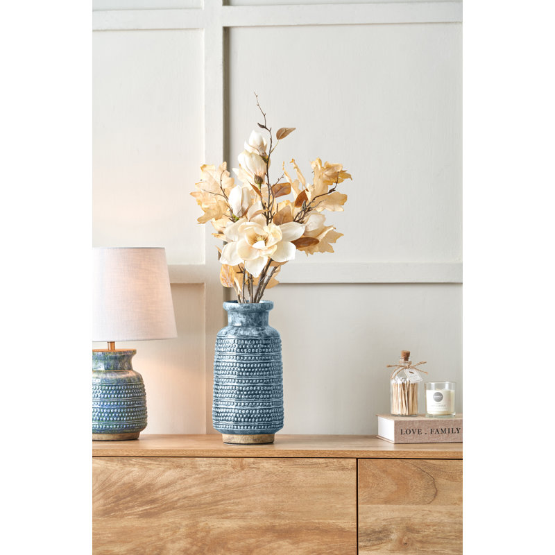Handmade Earthenware Table Vase, Blue