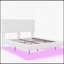 Lit flottant blanc avec lumière, grand lit, tissu doux, design futuriste et bande de DEL intégrée pour les chambres modernes-617215968