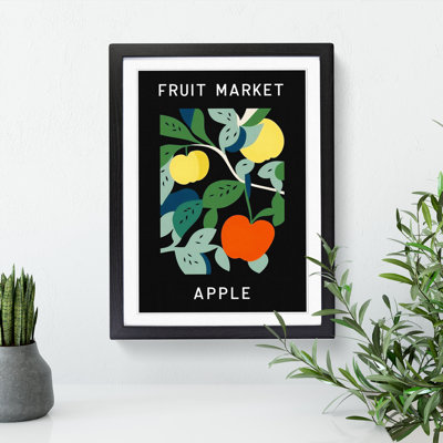Apple Fruit Market Exhibition Vol.1 1 Piece Single Picture Frame Wall Art