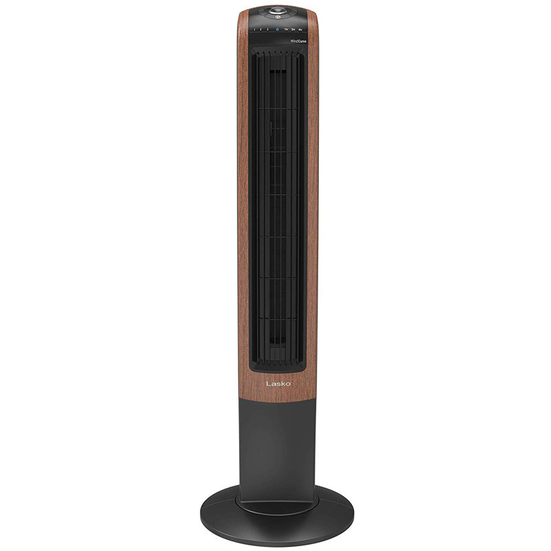 Ventilateur tour électrique debout à fil du bois 42 "avec courbe Bluetooth Lasko