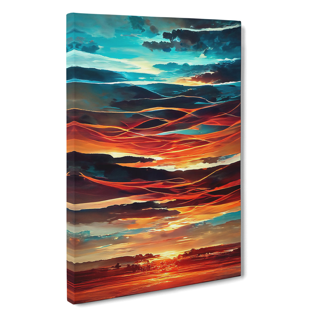 Abstract Sunset No.4 - Wrapped Canvas