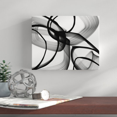 'Abstract Poetry in Black and White 100' by Irena Orlov, Modern Abstract Gallery Canvas Wall Art