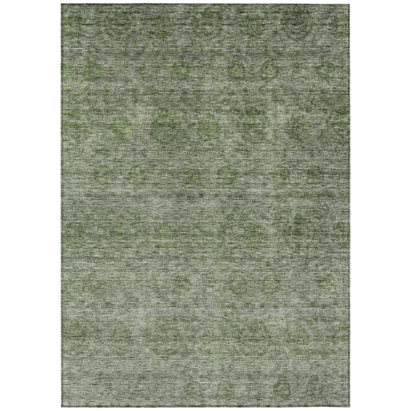 Tapis vert lavable intérieur / extérieur Glenra , 9 pi x 12 pi