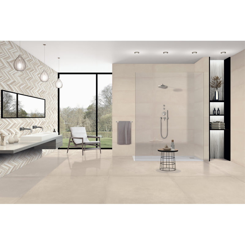Carrelage mural en céramique 10 po x 30 po Cromat, Taupe
