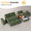 Canapé-lit convertible avec soutien lombaire et accoudoirs George Oliver | Fauteuil inclinable multi-positions pour petits espaces, matelas en mousse à mémoire de forme, mécanisme facile à retirer-511791188