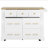 Kitchen Island with 6 Drawers, Pull Out Trash Can Storage, Rolling Kitchen Island on 5 Wheels with Drop Leaf, Power Outlet, 5 Open Side Racks for Kitchen, Dining Room-44665093