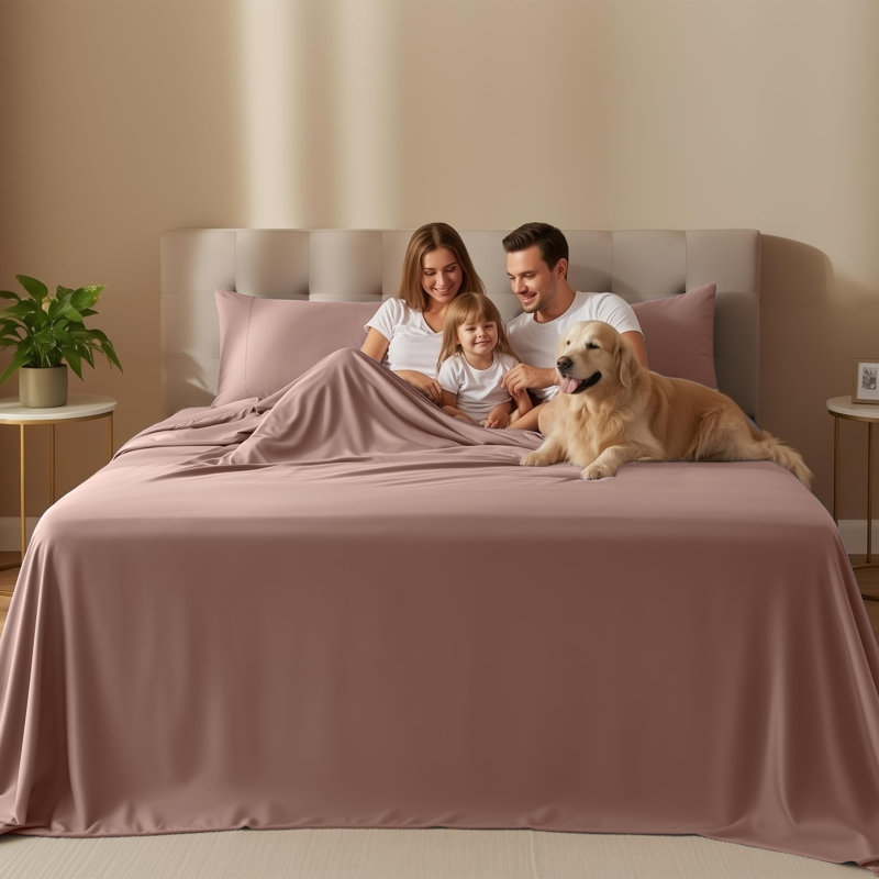 Ensemble de draps 4 pièces Utopia Bedding, Grand lit, Rosé