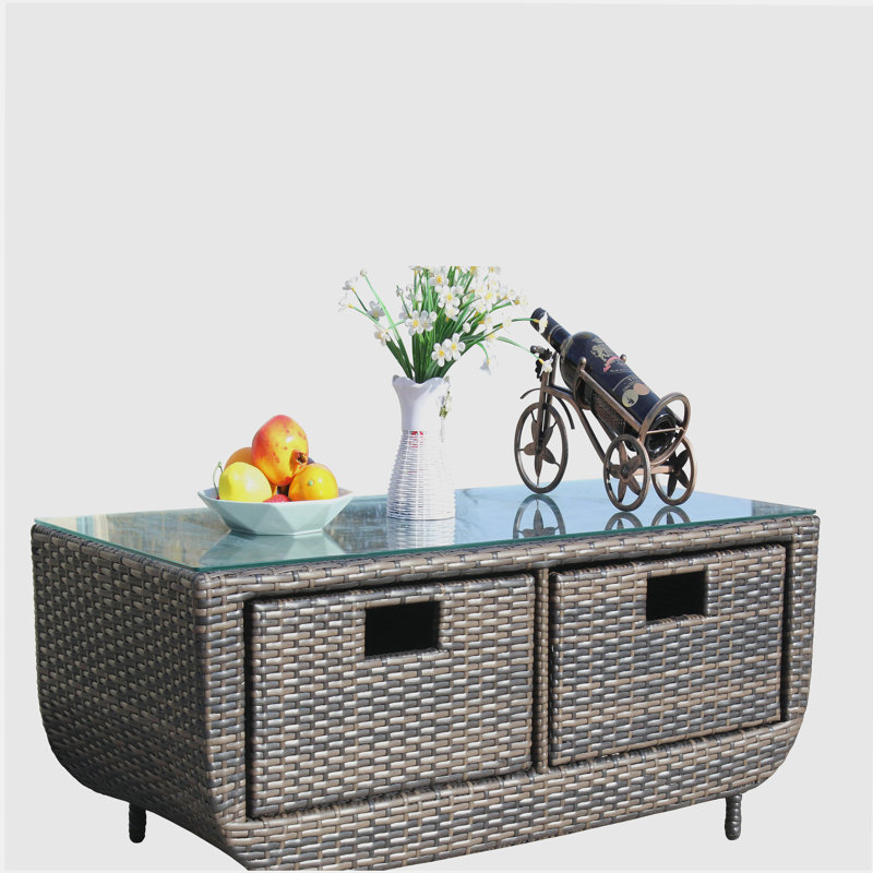 Table basse avec verre trempé