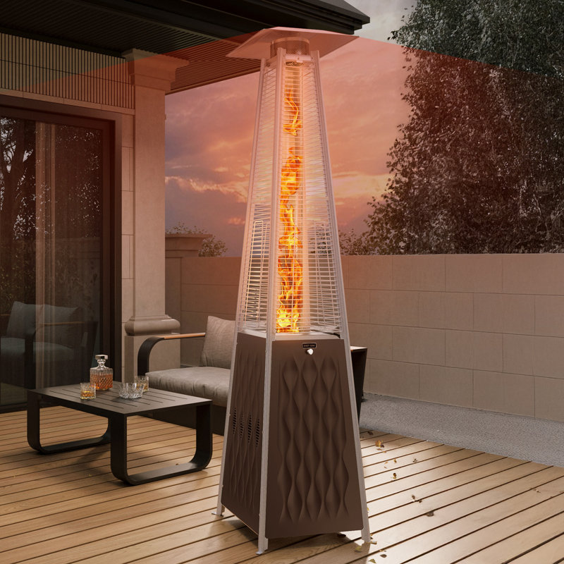 Chauffe-terrasse pyramide Eeast Oak 50 000 BTU, Brun