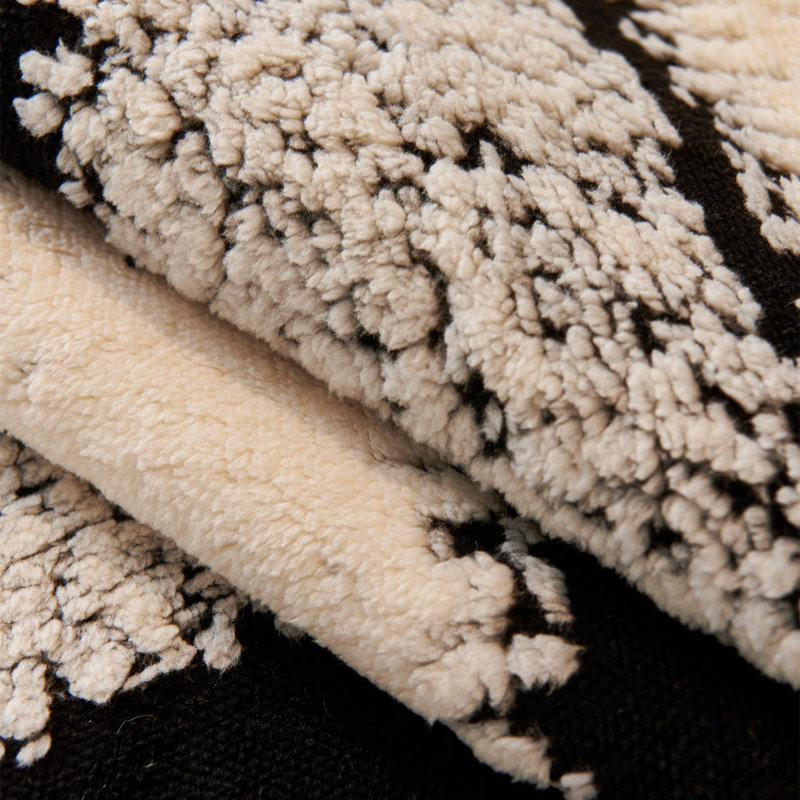 Housse de coussin texturée en forme de chenille, siège de canapé antidérapant lavable pour animaux de compagnie, Noir