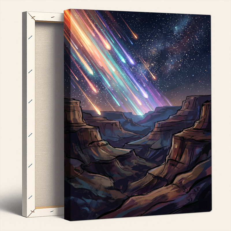 Starry Canyon, reproduction d'art sur toile, ensemble de 1, H 36 po x l 24 po, Toile tendue