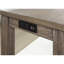 Ensemble de table de salle à manger 4 pièces avec 3 tabourets, table rectangulaire en bois massif gris classique, 64 comptoirs de bar de cuisine larges, sièges rembourrés avec garniture cloutée, prise USB
