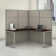 Easy Office L-Shaped 1 Person Cubicle with Cable Management