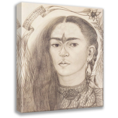 Self Portrait Dedicated to Marte R Gomez by Frida Kahlo Gallery Wrapped Canvas