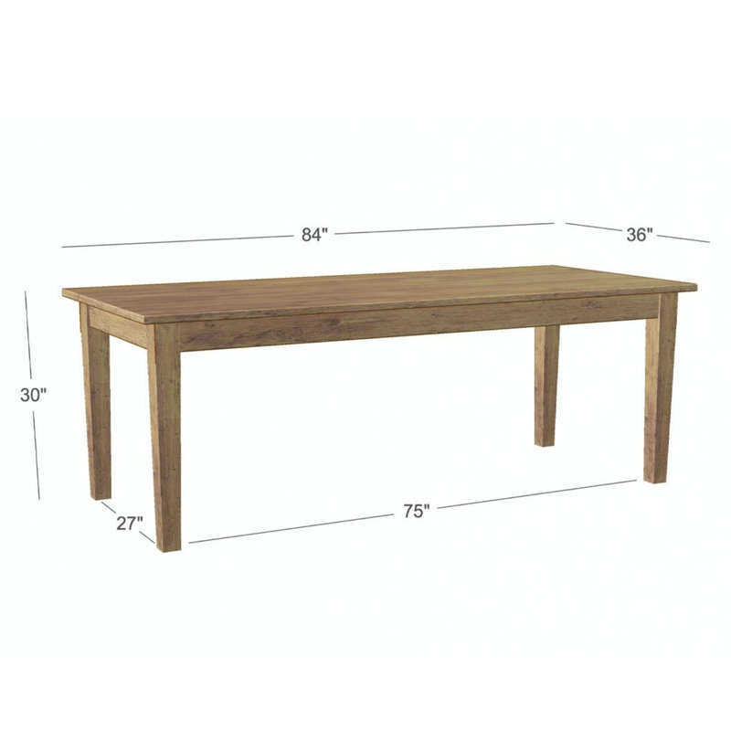Table de ferme Provence, 30" H x 84" L x 36" W, Natural