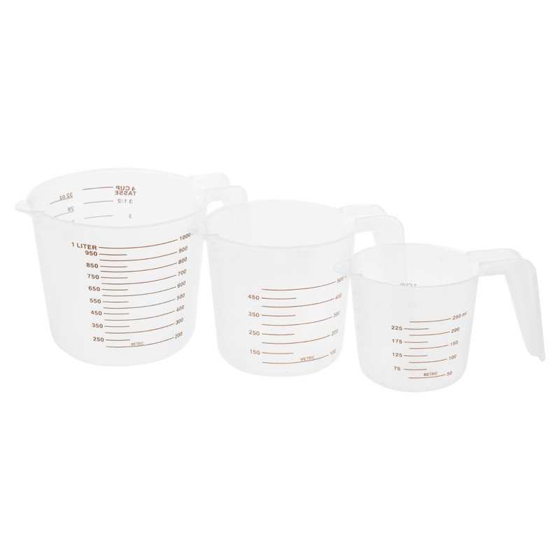 3 Piece Plastic Measuring Jug Set