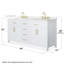Meuble-lavabo double autoportant de 66 po avec plateau en quartz Beckett-108351875-108351877-108351874