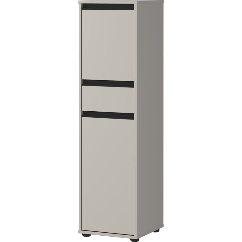 Bayoleth Tilt Protection Bathroom Cabinet, Silver colors