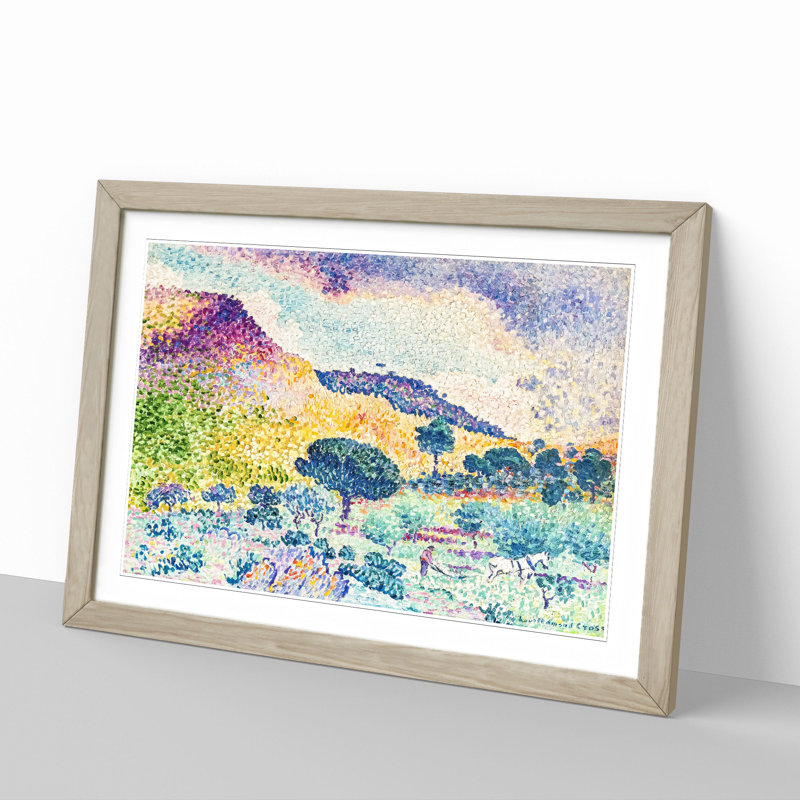 The Chain of the Moors by Henri-Edmond Cross - Picture Frame Painting, Oak Framed, 27cm H x 36cm W x 2cm D